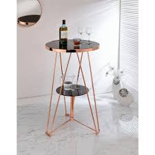Jarvis Black And Rose Gold Storage Pub Bar Table Dining Table Black Home Decor Acme Furniture