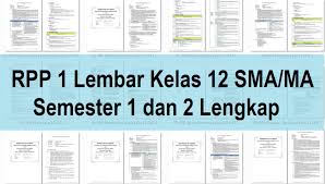 Dengan rpp 1 lembar bahasa arab semester 2 kelas 7. Rpp 1 Lembar Kelas 12 Sma Ma Semester 1 Dan 2 Lengkap Antapedia Com