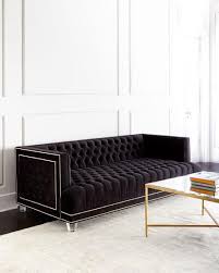 Black And Gold Leather Couch Black Tufted Gold Nailhead Trim Sofa Tufted Sofa Sofa Design Nailhead Trim Sofa