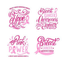 Think pink for breast cancer awareness Free Vector Breast Cancer Awareness Month Campaign Poster