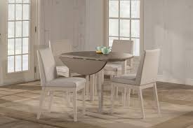 Round dining room table with upholstered chairs. Hillsdale Clarion 5 Piece Round Dining Set With Upholstered Chairs Sea White Fog Fabric 4542dtb5c3 Hillsdalefurnituremart Com