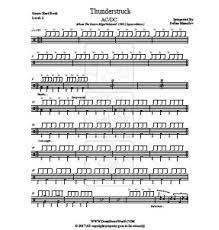 Drum Score Ac Dc Thunderstruck Drums Sheet Drum Notes Drums