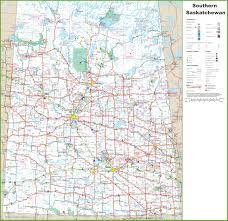 Road Map Of Saskatchewan Map Of Southern Saskatchewan