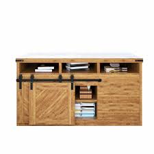 Modern rectangular barn door privacy lock and flush pull with integrated strike. Homacer Mini Classic Single Bypass Barn Door Hardware Kit Reviews Wayfair