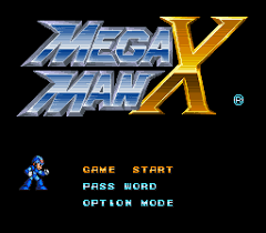 Mega Man X Classic Title Screen Logo Hero Start Password Options What Else Do You Need Mega Man Super Nintendo Mega Man X2
