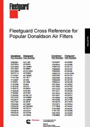 Fleetguard Cross Reference For Donaldson Air Filters