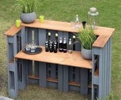 Modeles Bars De Jardin Realises En Bois De Palettes Bar Jardin Palette Bois Jardins En Bois