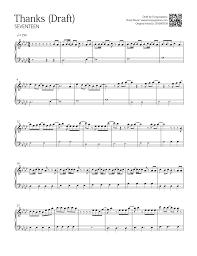 Seventeen Thanks Free Piano Sheet Funguypiano