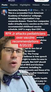 RFK Jr attacks pediatricians over vaccine recommendations. #publichealth  #vaccine #doctor