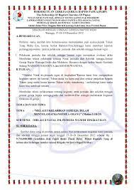 Contoh rundown acara natal sekolah minggu. Laporan Pertanggungjawaban Panitia Natalgambungan Pemuda Dan Seko