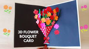 How to make heart shape card/valentine pop up card/3d heart pop up card/fun folds heart shape card/heart shape greeting card designs/easy paper craft/black paper card/read. Diy Flower Bouquet Pop Up Card Paper Crafts 3d Pop Up Card Handmade Pop Up Card Pop Up Greeting Cards Easy Greeting Cards Handmade Birthday Cards