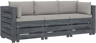 Gartenmobel gartenlounge sitzgruppe garten couch. Vidaxl Holz Garten Palettensofa 3 Sitzer Mit Taupe Kissen Gartenmobel Palettenkissen Gartensofa Palettenmobel Sofa Lounge Couch Loungesofa Sofas Garten Colegio5021 Com Ar