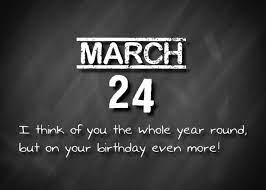Birthday March 24th Card Ad Affiliate March Birthday Card Birthday Cards Birthday Quotes