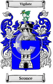 Esconse, a hiding place, akin to esconser, to hide, l. Sconce Name Meaning Family History Family Crest Coats Of Arms