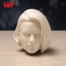 1/6 Soldier Jill Head Sculpt Direct Vision Squint Carving Model Painted  Unpainted Fit 12'' Female Action Figure Body Dolls