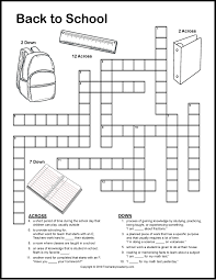 Maybe you would like to learn more about one of these? Back To School Crossword Puzzles Tree Valley Academy