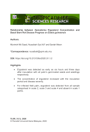 Link tes seberapa peka kamu terbaru tondanoweb com / kamu juga harus mengerjakan ujian kepekaan google form ini dengan jujur. Pdf Relationship Between Ganoderma Ergosterol Concentration And Basal Stem Rot Disease Progress On Elaeis Guineensis