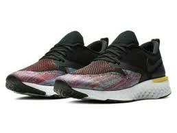 Nike Odyssey React 2 Flyknit Mens Running Shoes 14 Black Ah1015 005 Nike Runningshoes Running Running Shoes For Men Black Running Shoes Running Shoes