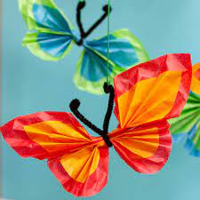 Discover quality wall butterflies today. Tissue Paper Butterfly Mobile Craft Make And Takes
