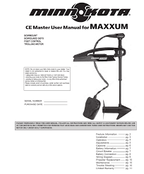 Maxxum 70 Sc Bg Freshwater Trolling Motor Owners Manual
