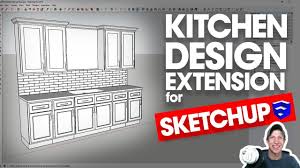 easy kitchen design in sketchup with