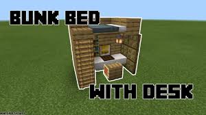 We're taking a look at how to make a bed in minecraft! How To Make A Bunk Bed With Desk Minecraft Mcpe Youtube