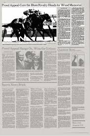 Our contributors welcome your comments, suggestions and requests. Proud Appeal Cure The Blues Rivalry Heads For Wood Memorial The New York Times
