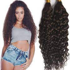 Crown braid with low bun for curly hair. Curly Braiding Hair Bulk Brazilian Virgin Human Hair Extensions Micro Braids Ebay Human Braiding Hair Micro Braids Human Hair Brazilian Human Hair Extensions