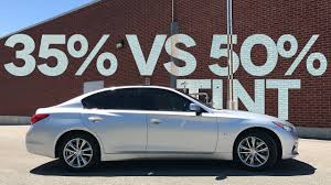 35 Vs 50 Car Window Tint Comparison On My Infiniti Q50