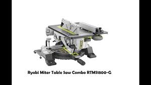 Ryobi Miter Table Saw Combo Rtms1800 G In 2020 Ryobi Table Saw Ryobi Saw