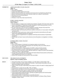 Supply Chain Analyst Resume Samples Velvet Jobs