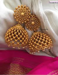 Need A Pair Of These Jhumka Designs Gold Jhumka Earrings Gold Jewelry Earrings