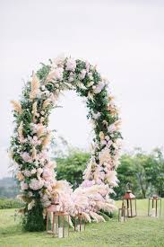 Gorgeous Wedding Arch Alternative Round Opulent Floral Decoration Lanterns Romantic Outdoor Weddings Wedding Arch Flowers Wedding Arch Floral Arch