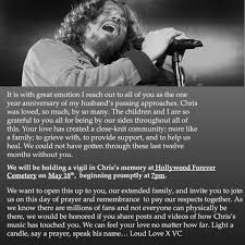 Musician chris cornell, 52, died in detroit on wednesday night. Public Vigil To Be Held For Chris Cornell On The First Anniversary Of His Death Theprp Com