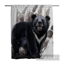 Curtains, drapes, and more curtains. Black Bear With White Chest Watercolor Painting Shower Curtain Pixers We Live To Change