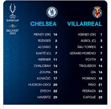 Chelsea vs villarreal cf predictions, football tips and statistics for this match of uefa super cup on 11/08/2021. Ni4akpfx16ah7m