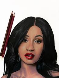 Drawing of Cardi B. Please repost and follow