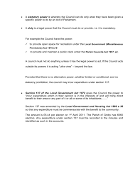 The act refers solely to the service provision aspect of archive offices' work, not to their stewardship obligations nor any wider responsibilities and. A Statutory Power Is Whereby The Council Can Do Only What They