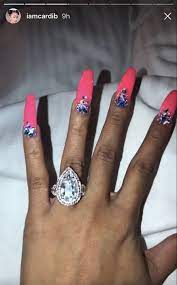 Cardi B Flashes Her Enormous 8 Carat Engagement Ring E News
