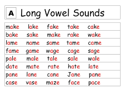 long vowel sounds