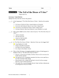 That's when you need answers like these. The House Of Usher Quiz Docx