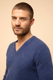 NATHAN ocean v-neck sweater