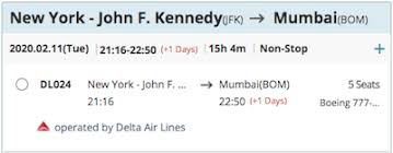 Deltas New York To Mumbai Flight Now Bookable One Mile At