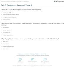 Read on for some hilarious trivia questions that will make your brain and your funny bone work overtime. Quiz Worksheet Genres Of Visual Art Study Com