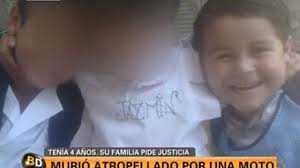 Un nene murió atropellado por una moto