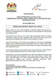 Check spelling or type a new query. Waspada Monsun Timur Laut Dan Hujan Lebat Yang Dijangka Bermula Pada 27 Oktober 2018 Sehingga Mac 2019 Sebenarnya My