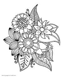 We have some beautiful detailed floral coloring pages for adults. Summer Flowers Coloring Page For Adults Coloring Pages Printable Com