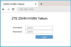 Now enter the default username and password of your router by accessing the admin panel. 192 168 1 254 Zte Zxhn H108n Telkom Router Login And Password