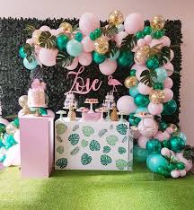 Can T Get Enough Of These Colors We Created For Luxecoutureevents For This First Birthday Flamingo Birthday Tropical Party Decorations Flamingo Birthday Party