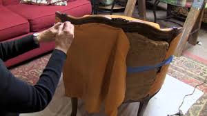 Can reupholster a chair at home. A Found Treasure Restored Reupholster A Chair Youtube